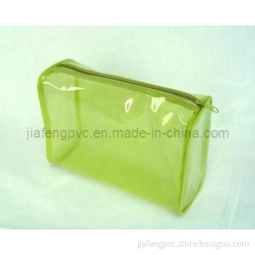 Grenn PVC Cosmetic Bag with Piping